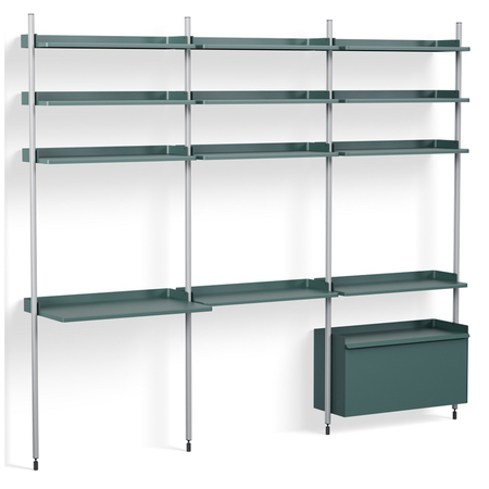HAY Regalsystem Combination 23 - 3 Coloumns Pier von Hay PS Blue , Clear