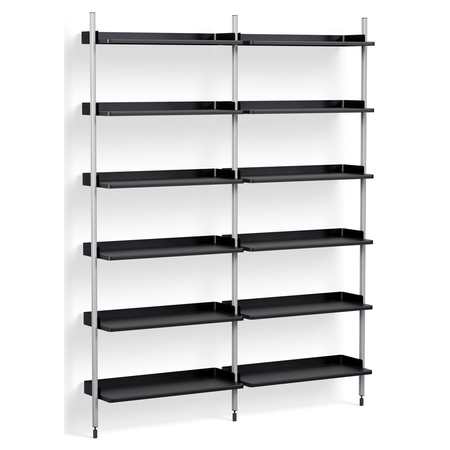 HAY Regalsystem Combination 102 - 2 Coloumns Pier von Hay PS Black , Clear