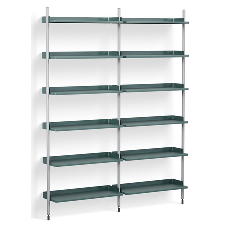 HAY Regalsystem Combination 102 - 2 Coloumns Pier von Hay PS Blue , Clear