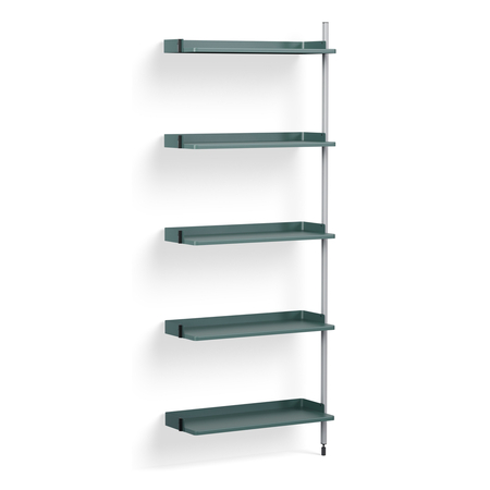HAY Regalsystem Combination 110 - Add on Pier von Hay Blue, Clear anodized aluminium