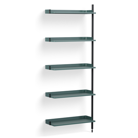 HAY Regalsystem Combination 110 - Add on Pier von Hay Blue, Black anodized aluminium