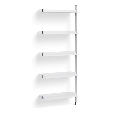 HAY Regalsystem Combination 110 - Add on Pier von Hay White, Clear anodized aluminium