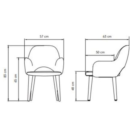 Chair arms Cosy fabric von Polspotten