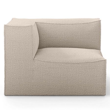 Ferm Living Catena Connecting Corner W: 108 cm / D: 108 cm , Natural - Wool Bouclé