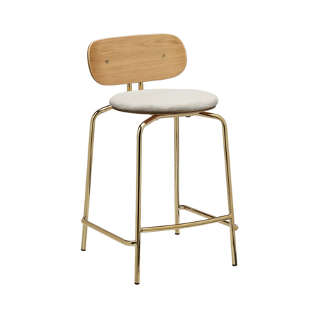 Umage Tresenhocker Curious Counter Stool Von Umage  Teddy White, Brass