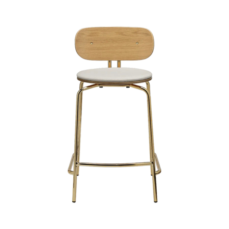 Umage Tresenhocker Curious Counter Stool Von Umage  White sands, Brass-1