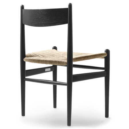 Carl Hansen & Søn CH36 Soft Colours Beech Soft Natural White, Paper Cord Black