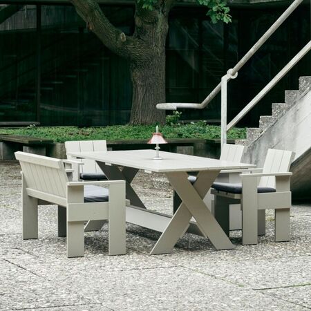 HAY Gartentisch Crate Dining von Hay White, L: 180 cm