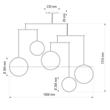 DCWeditions Focus X5 Kronleuchter von DCW Gold