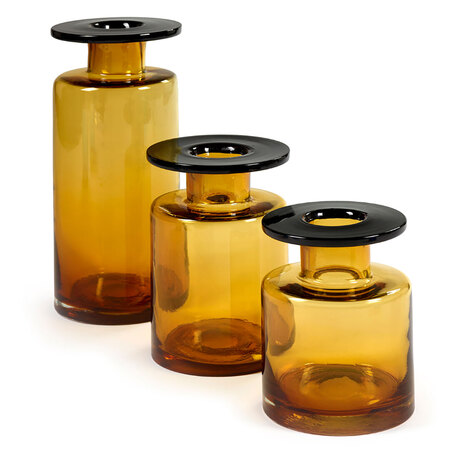 Serax  Vase Wind & Fire von Serax Amber-Schwarz, Mittel