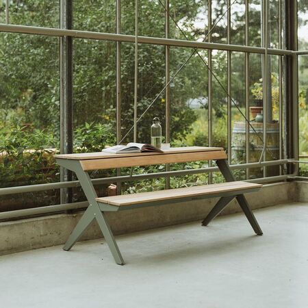 Weltevree Gartenbank Tablebench von Weltevree Cement gray-7