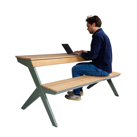 Weltevree Gartenbank Tablebench von Weltevree Cement gray-3