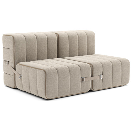 Ambivalenz Flexibler 2-Sitzer 'Curt' White Beige - Sera