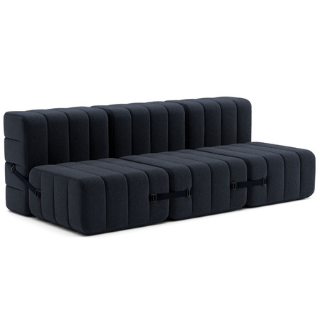 Ambivalenz Flexibles 3-Sitzer Sofa Curt von Ambivalenz Dark gray - Jet 