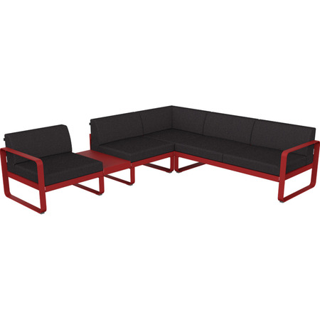 Fermob Lounge Zusammenstellung 3A Bellevie von Fermob Chili 43, Graphite gray