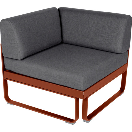 Fermob Eckmodul 1-Sitzer Bellevie von Fermob Ochre red 20, Graphite gray