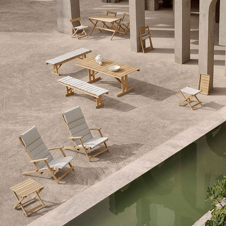 Carl Hansen & Søn Liegestuhl 'BM5568' Teak unbehandelt