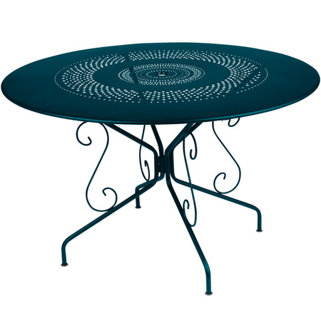Fermob Tisch Montmartre von Fermob Acapulco blue 21, Ø: 117 cm 