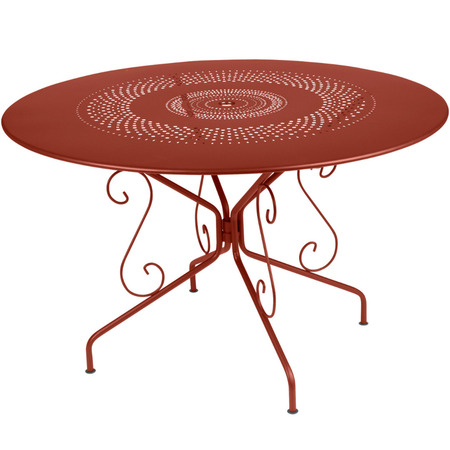 Fermob Tisch Montmartre von Fermob Ochre red 20, Ø: 117 cm 