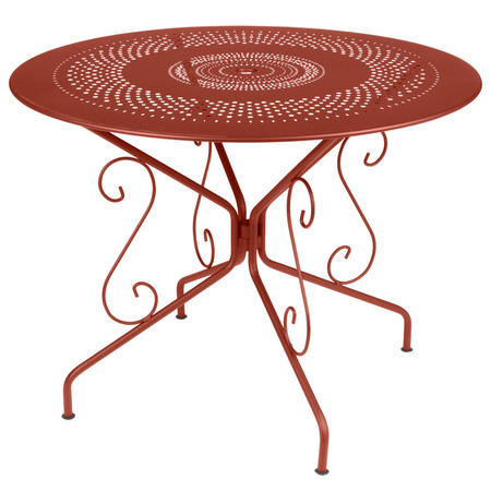 Fermob Tisch Montmartre von Fermob Ochre red 20, Ø: 96 cm 