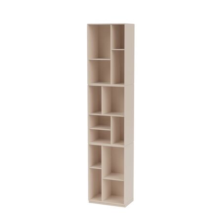 Montana Loom Slim Bookcase Clay 168, Base H: 3 cm 