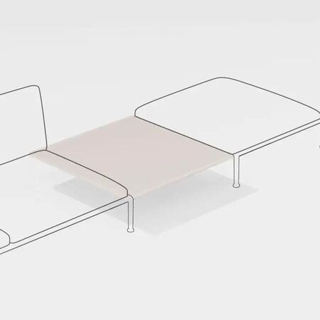Fast Beistelltisch Roè Aluminium von Fast Pearl gold , Without legs