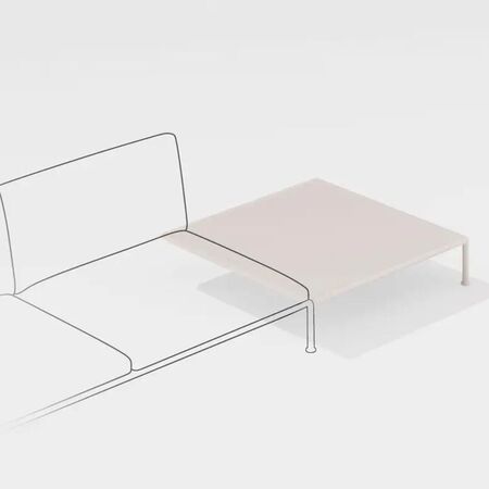Fast Beistelltisch Roè Aluminium von Fast Pearl gold , With two legs