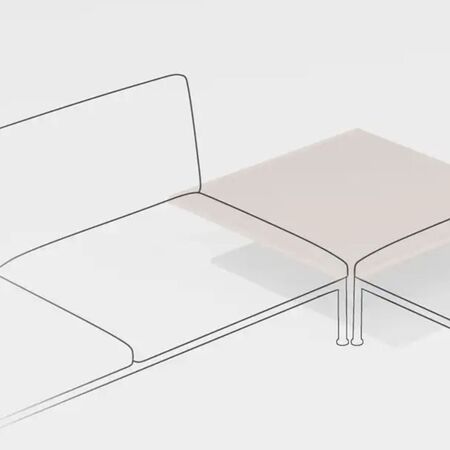 Fast Beistelltisch Roè Aluminium von Fast Pearl gold , With one leg