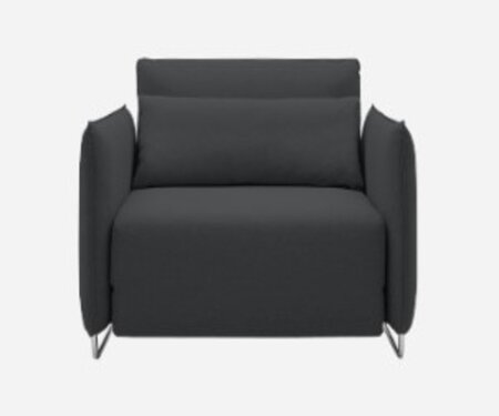 Softline Cord Sessel / Schlafsessel - Felt - 636 Black