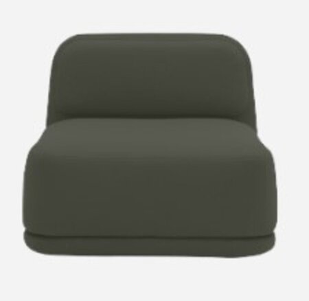 Softline Standby Sessel niedrig - Felt Melange - 294 Dark Green