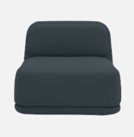 Softline Standby Sessel niedrig - Felt Melange - 295 Black