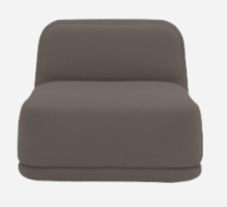 Softline Standby Sessel niedrig - Felt Melange - 300 Dark Brown