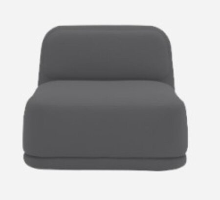 Softline Standby Sessel niedrig - Felt Melange - 623 Dark Grey