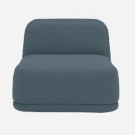 Softline Standby Sessel niedrig - Felt Melange - 846 Blue Grey