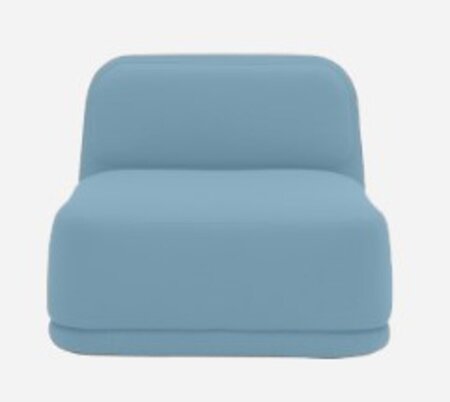 Softline Standby Sessel niedrig - Felt Melange - 858 Sky Blue
