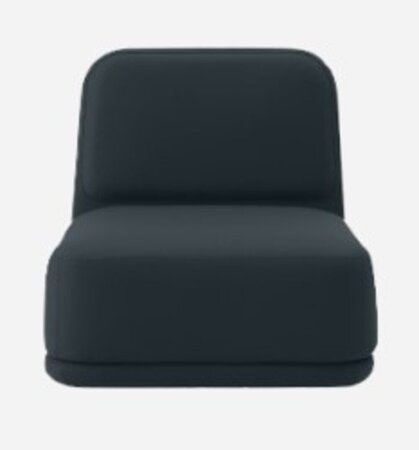 Softline Standby Sessel medium - Felt Melange - 295 Black