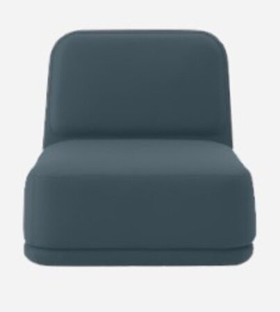 Softline Standby Sessel medium - Felt Melange - 846 Blue Grey