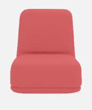 Softline Standby Sessel hoch - Felt Melange - 650 Light Red