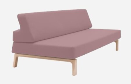 Softline Lazy Schlafsofa - Felt Melange - 299 Antique Pink