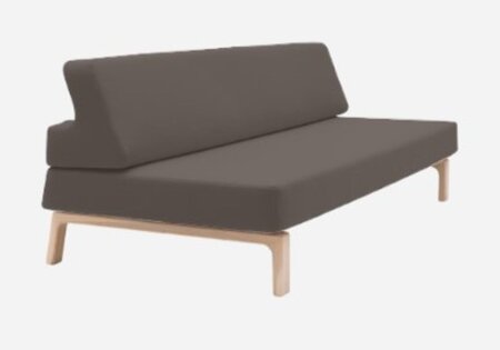 Softline Lazy Schlafsofa - Felt Melange - 300 Dark Brown
