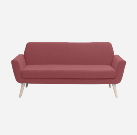 Softline Scope Sofa-schwarz-Vision - 453 Light Red