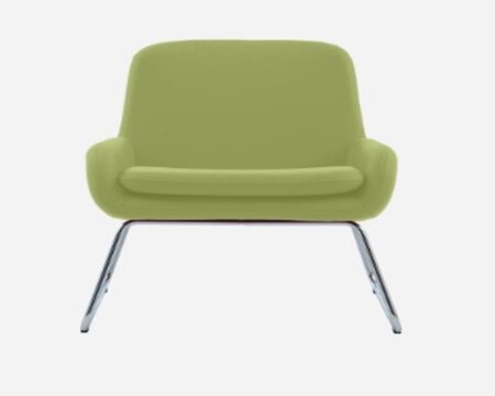 Softline Coco Sessel mit Kufen - Felt - 579 Green