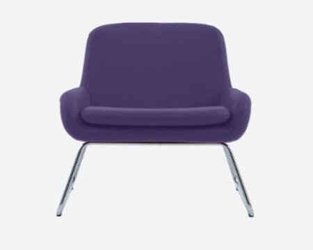 Softline Coco Sessel mit Kufen - Felt - 581 Eggplant
