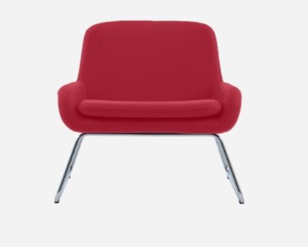 Softline Coco Sessel mit Kufen - Felt - 588 Red
