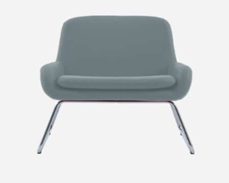 Softline Coco Sessel mit Kufen - Felt Melange - 292 Light Grey