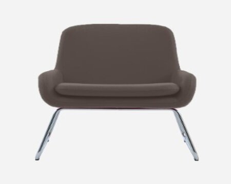 Softline Coco Sessel mit Kufen - Felt Melange - 635 Brown