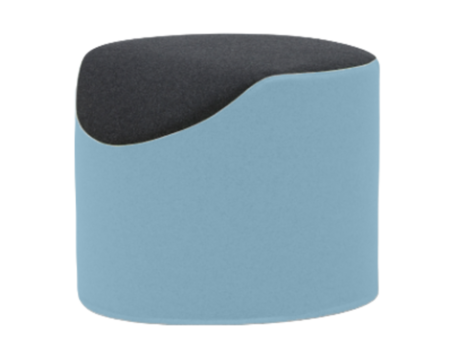 Softline Coral Hocker - Felt Melange - 858 Sky Blue