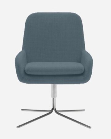 Softline Coco Drehsessel - Felt Melange - 846 Blue Grey