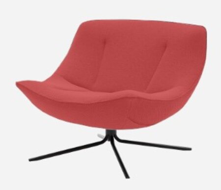 SOFTLINE VERA SESSEL - Felt Melange - 650 Light Red
