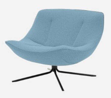 SOFTLINE VERA SESSEL - Felt Melange - 858 Sky Blue